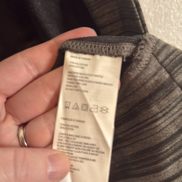 Prana Gray Black Stripe Open Front Cardigan Size Medium - Picture 4 of 7